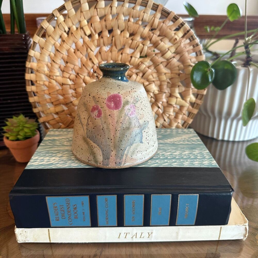Vintage Russellwood NC Studio Pottery Stoneware Bud Vase Signed & Dated 1998